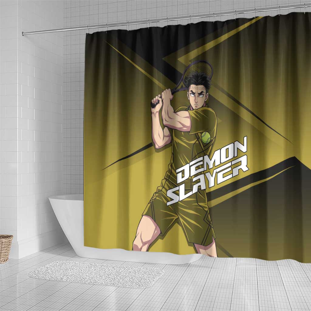 Gyomei Himejima Stone Serve Shower Curtain Sporty Anime Mashup Style