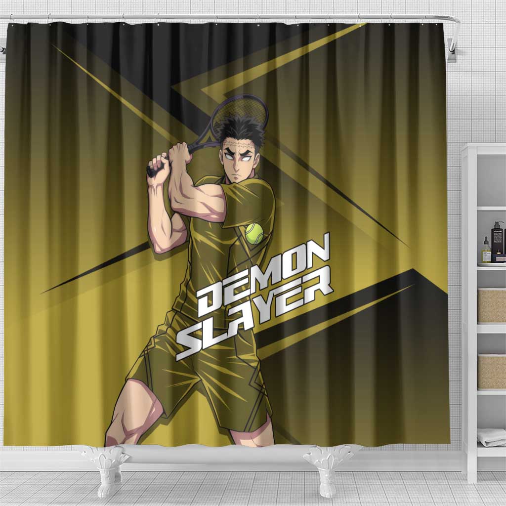 Gyomei Himejima Stone Serve Shower Curtain Sporty Anime Mashup Style