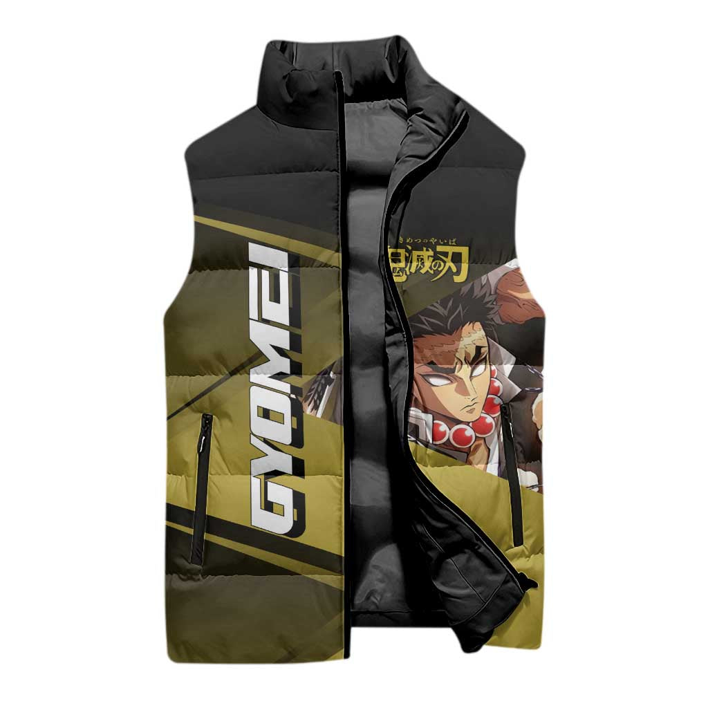 Gyomei Himejima Stone Serve Sleeveless Puffer Jacket Sporty Anime Mashup Style