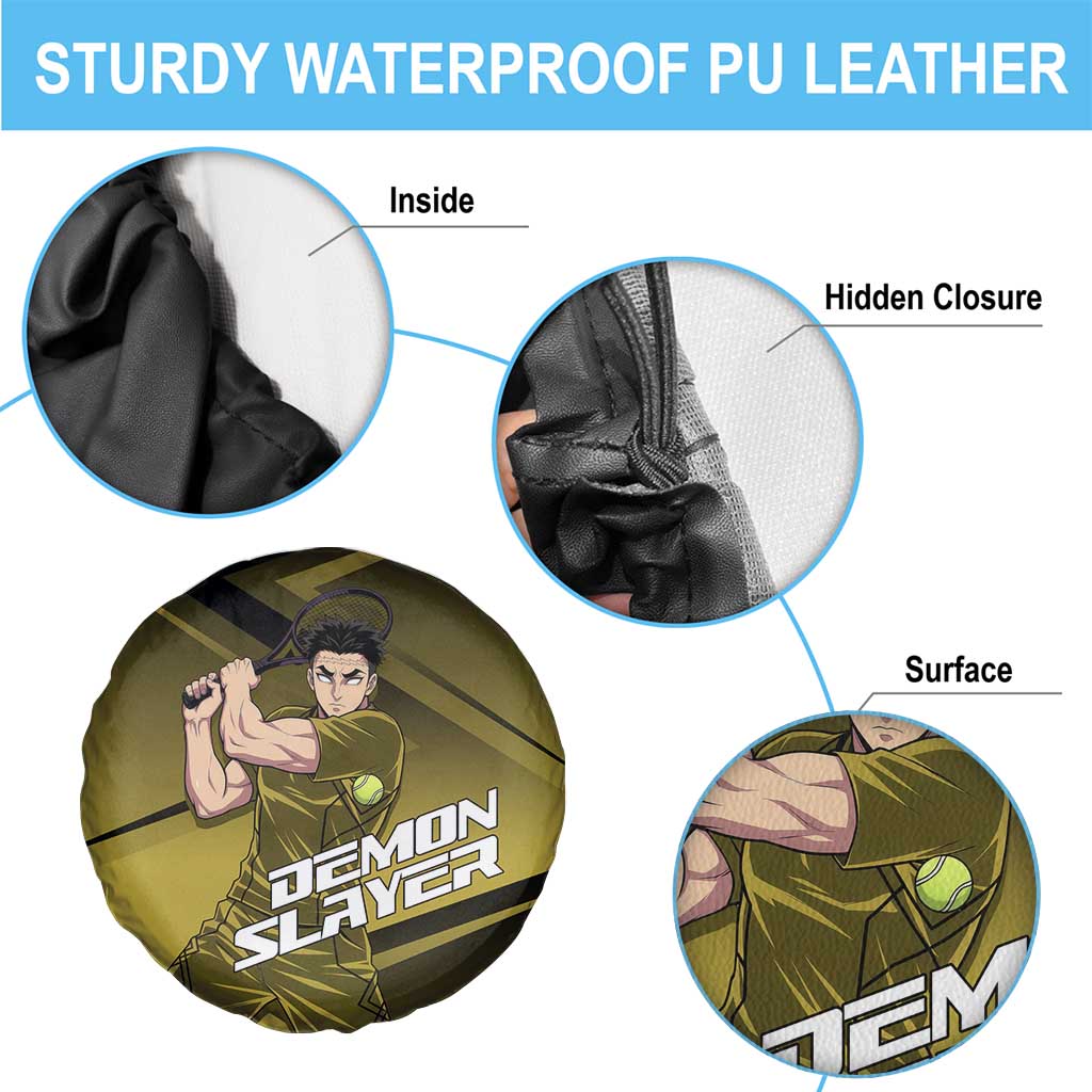 Gyomei Himejima Stone Serve Spare Tire Cover Sporty Anime Mashup Style