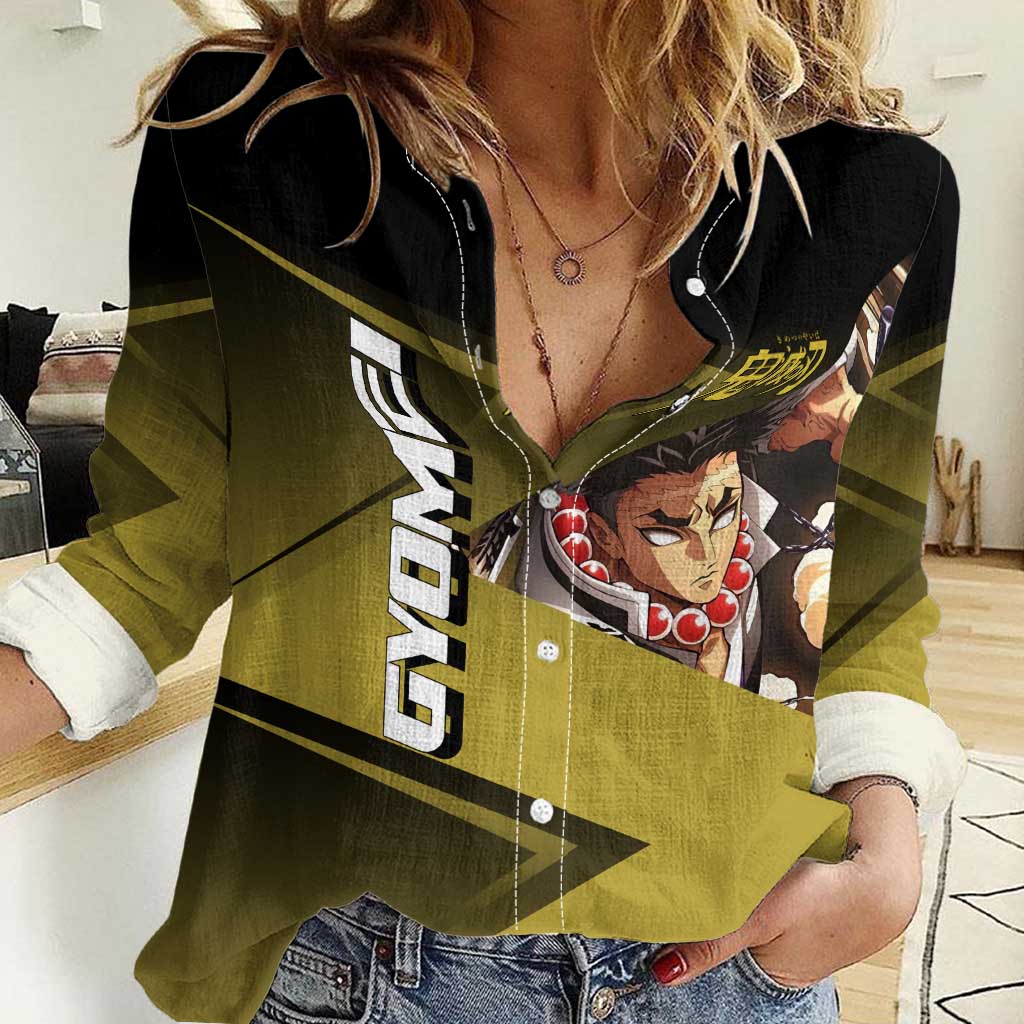 Gyomei Himejima Stone Serve Women Casual Shirt Sporty Anime Mashup Style
