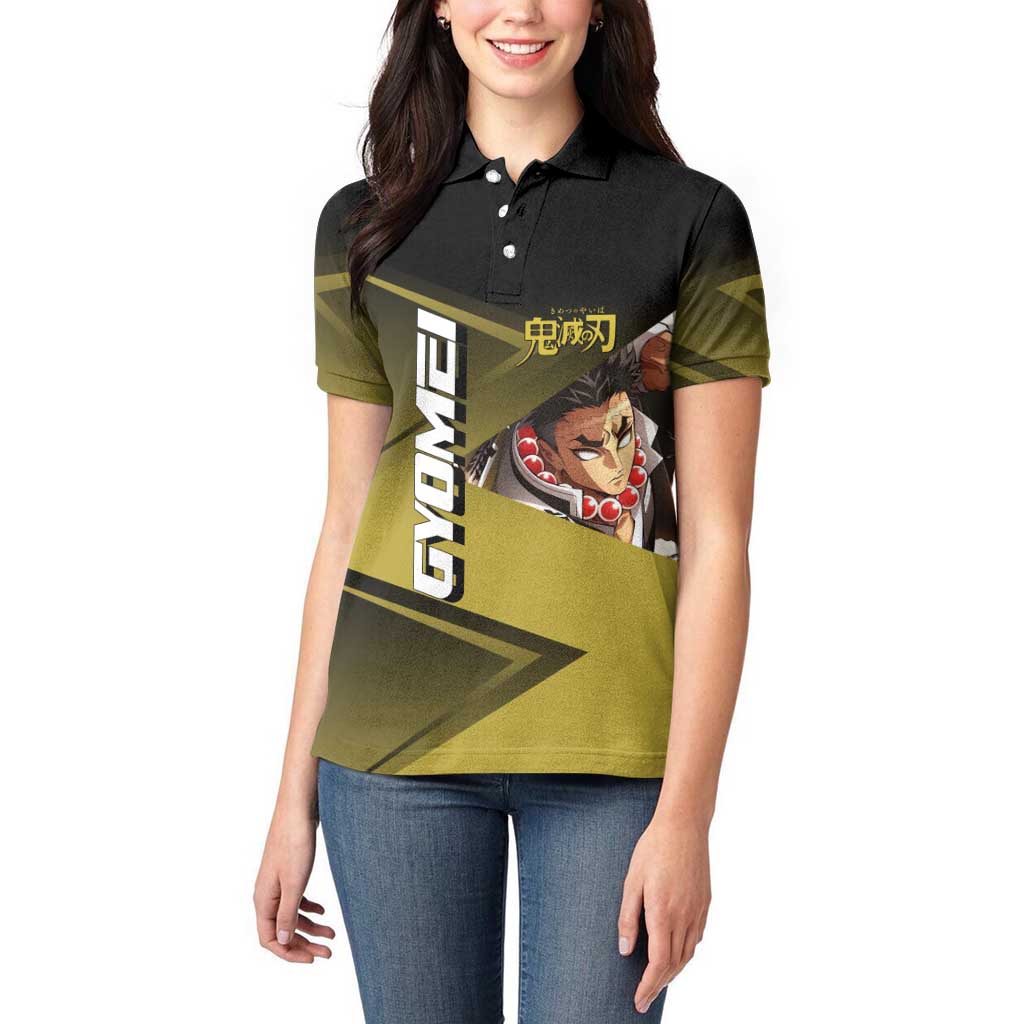 Gyomei Himejima Stone Serve Women Polo Shirt Sporty Anime Mashup Style