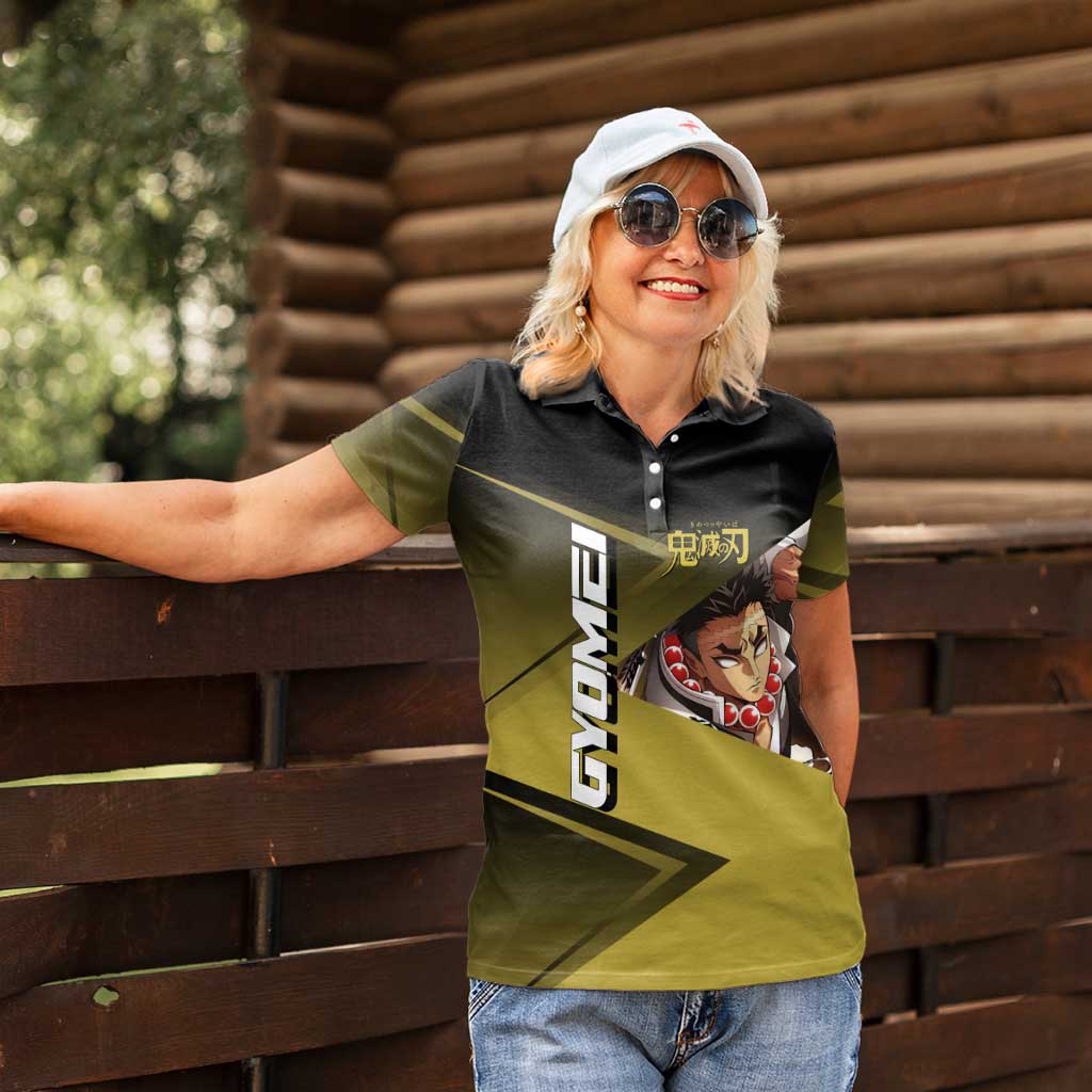 Gyomei Himejima Stone Serve Women Polo Shirt Sporty Anime Mashup Style