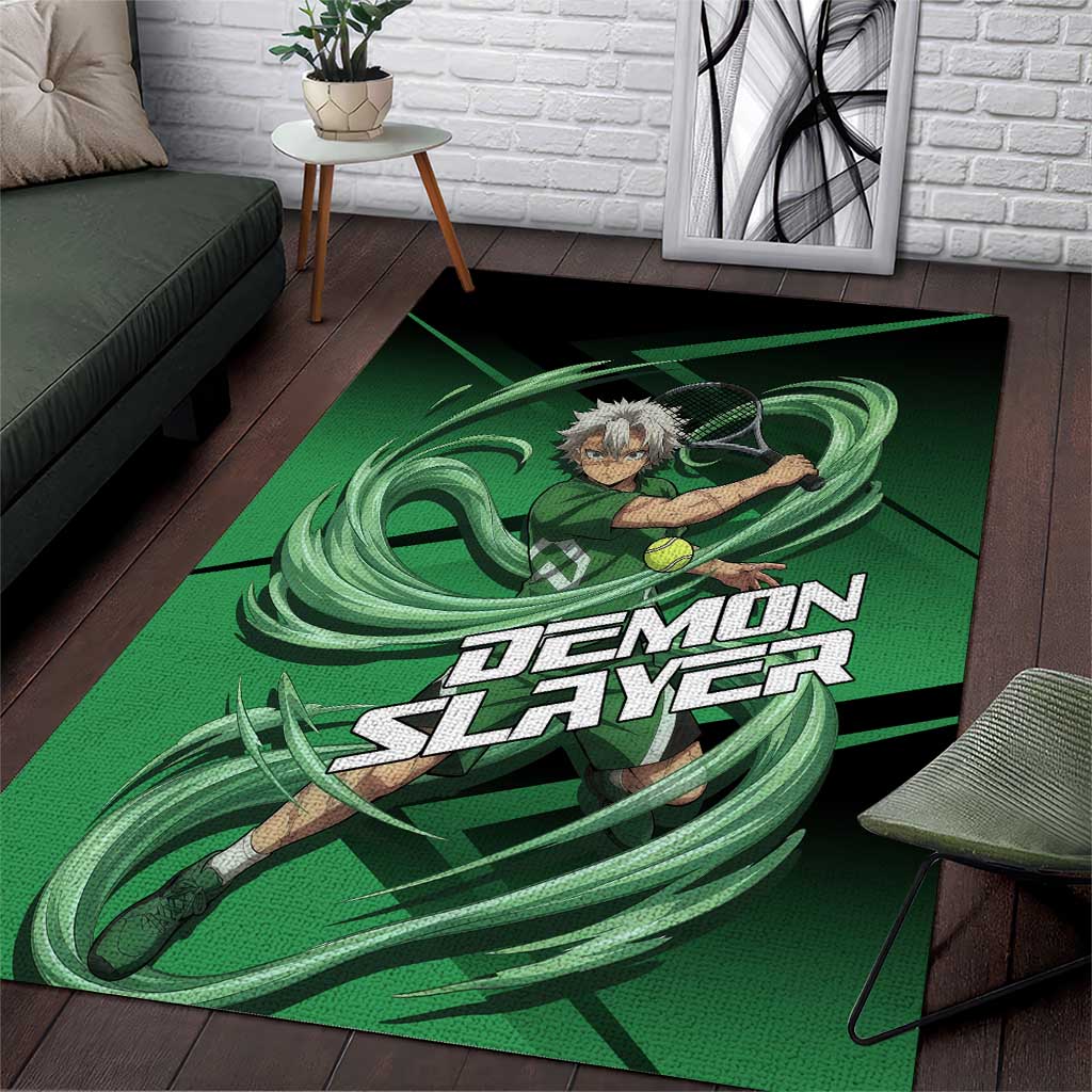 Sanemi Shinazugawa Wind Rally Area Rug Sporty Anime Mashup Style
