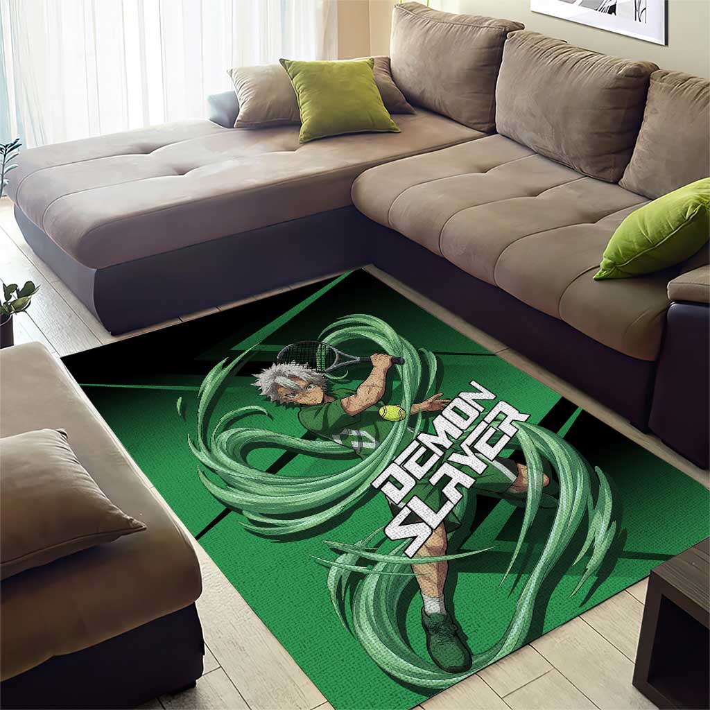 Sanemi Shinazugawa Wind Rally Area Rug Sporty Anime Mashup Style