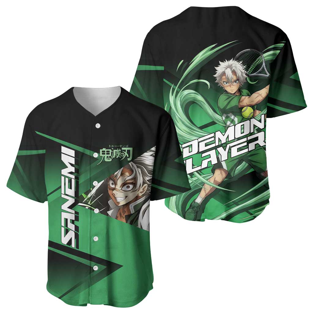 Sanemi Shinazugawa Wind Rally Baseball Jersey Sporty Anime Mashup Style