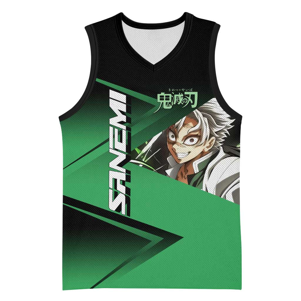 Sanemi Shinazugawa Wind Rally Basketball Jersey Sporty Anime Mashup Style