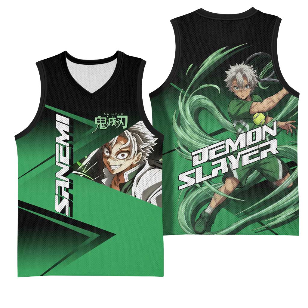 Sanemi Shinazugawa Wind Rally Basketball Jersey Sporty Anime Mashup Style