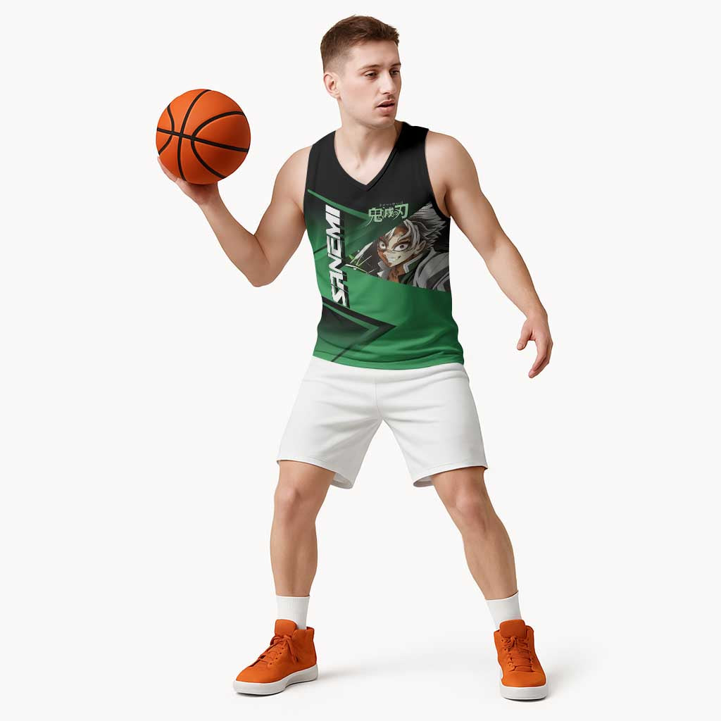 Sanemi Shinazugawa Wind Rally Basketball Jersey Sporty Anime Mashup Style