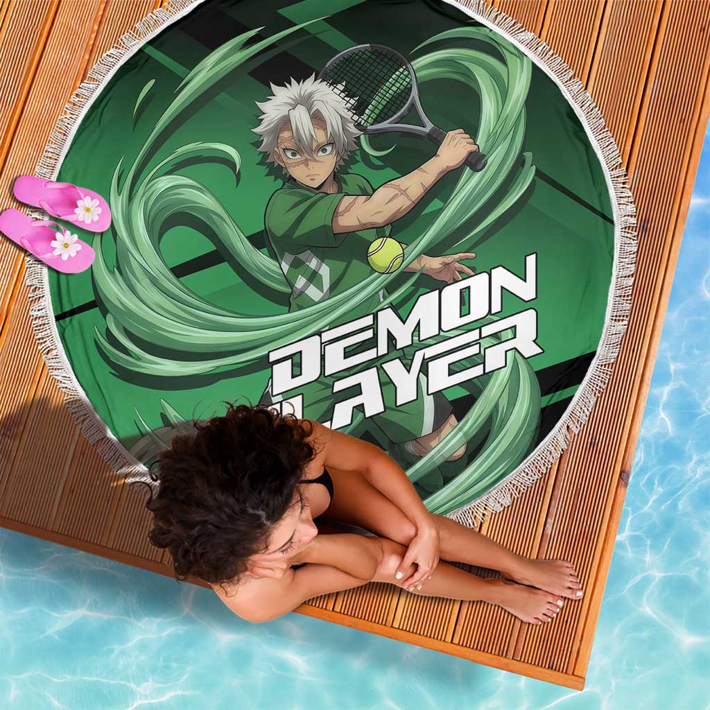Sanemi Shinazugawa Wind Rally Beach Blanket Sporty Anime Mashup Style