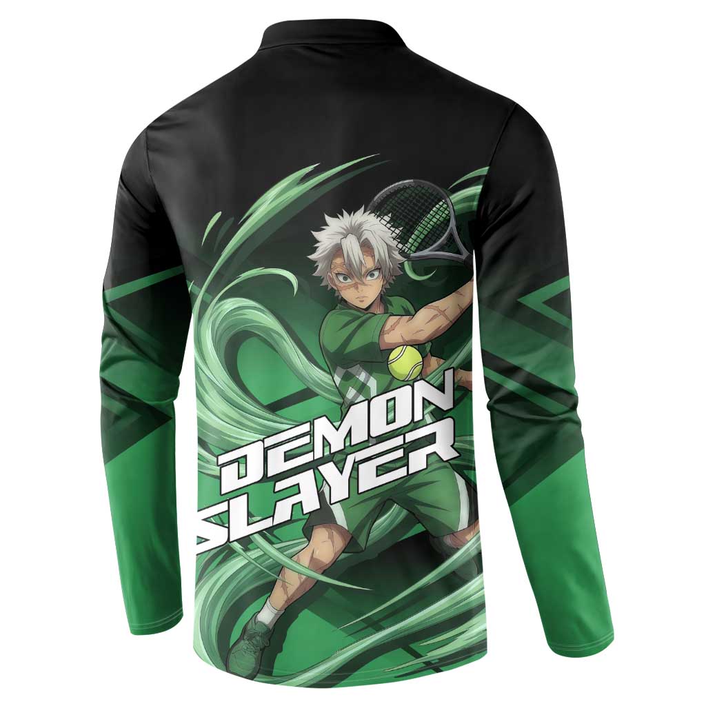 Sanemi Shinazugawa Wind Rally Button Sweatshirt Sporty Anime Mashup Style
