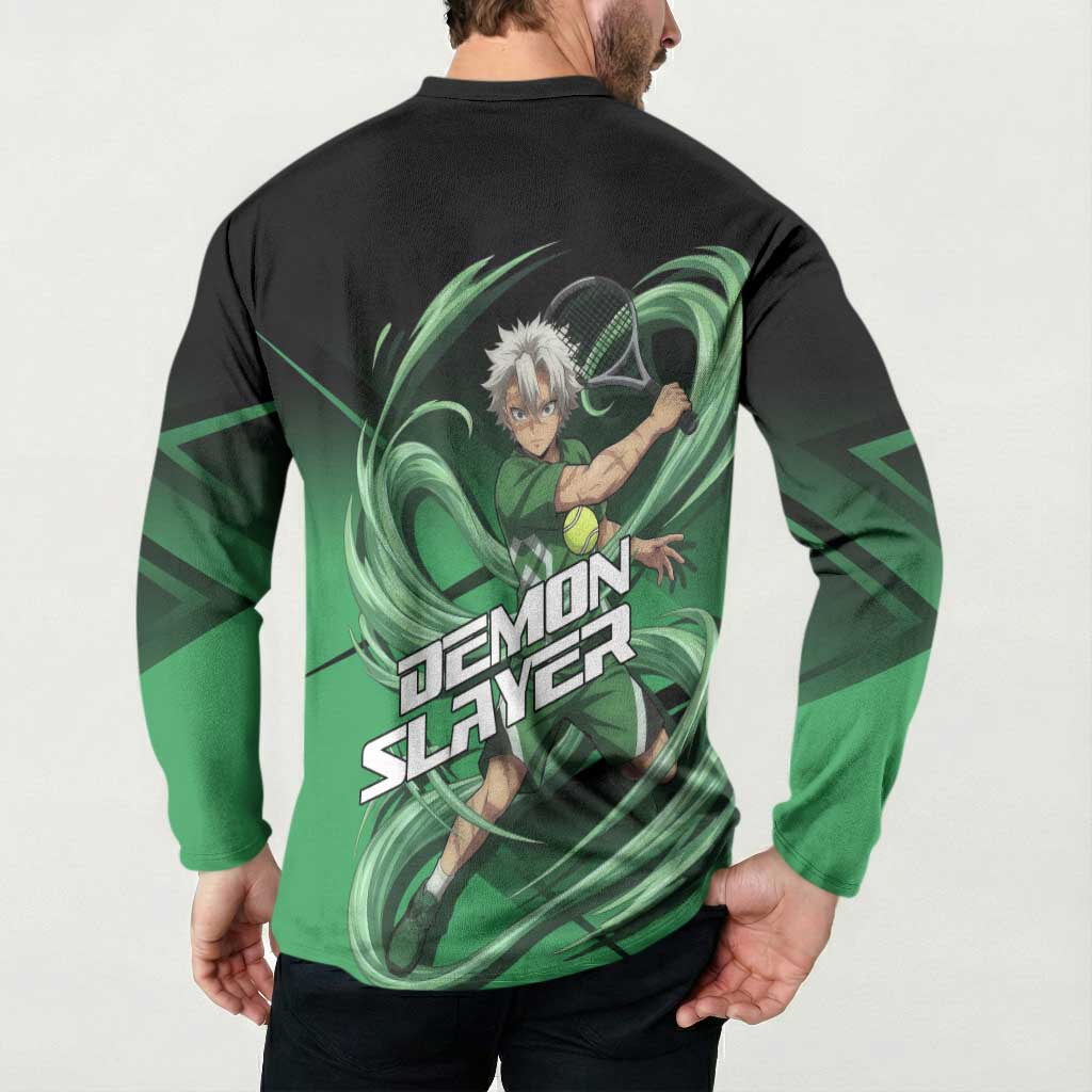 Sanemi Shinazugawa Wind Rally Button Sweatshirt Sporty Anime Mashup Style