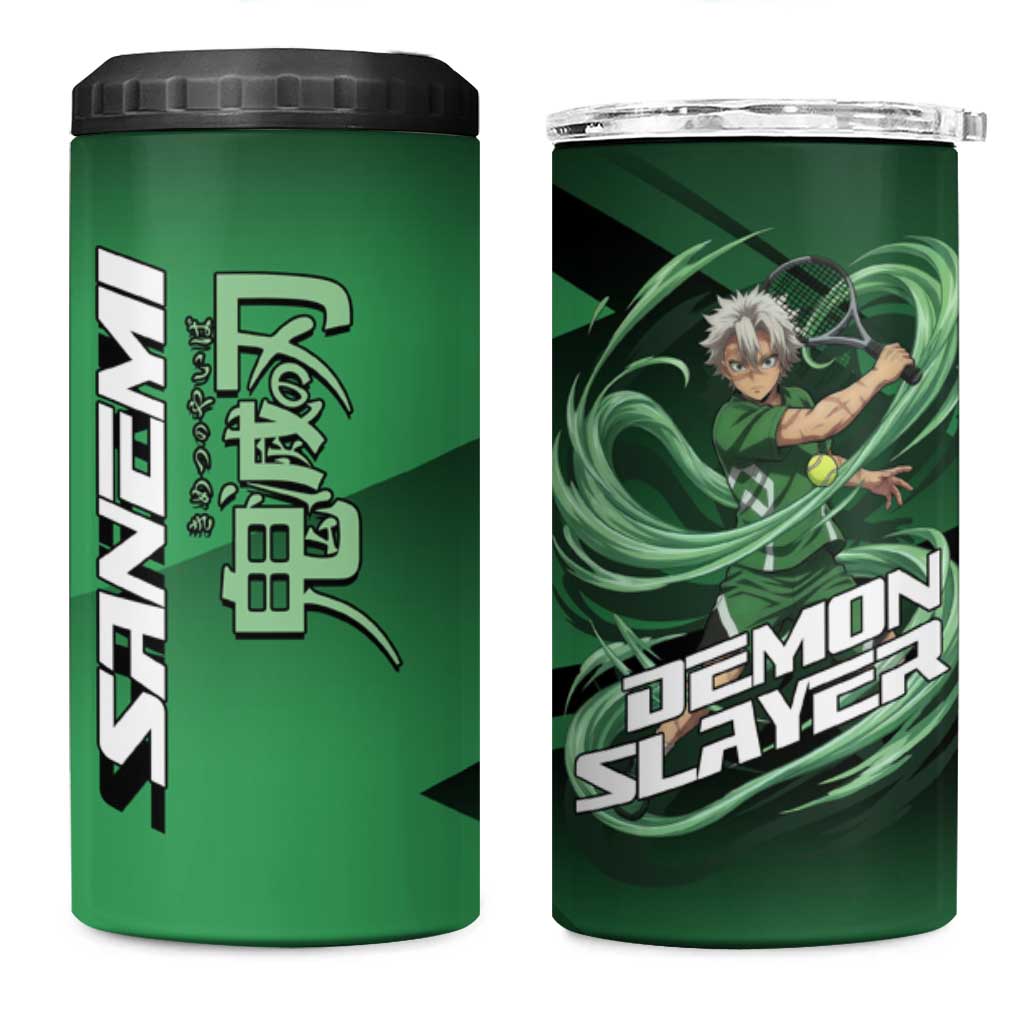 Sanemi Shinazugawa Wind Rally 4 in 1 Can Cooler Tumbler Sporty Anime Mashup Style