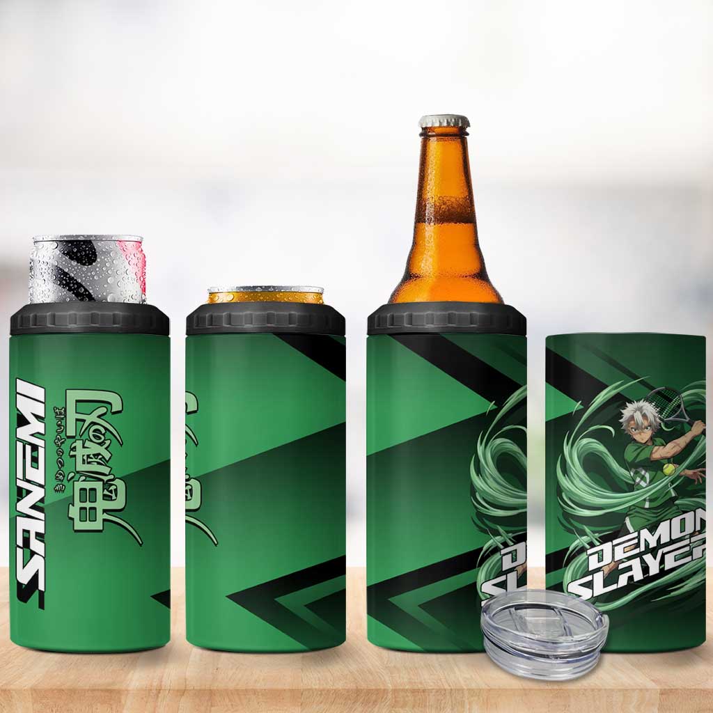 Sanemi Shinazugawa Wind Rally 4 in 1 Can Cooler Tumbler Sporty Anime Mashup Style
