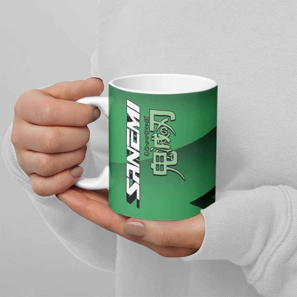 Sanemi Shinazugawa Wind Rally Ceramic Mug Sporty Anime Mashup Style
