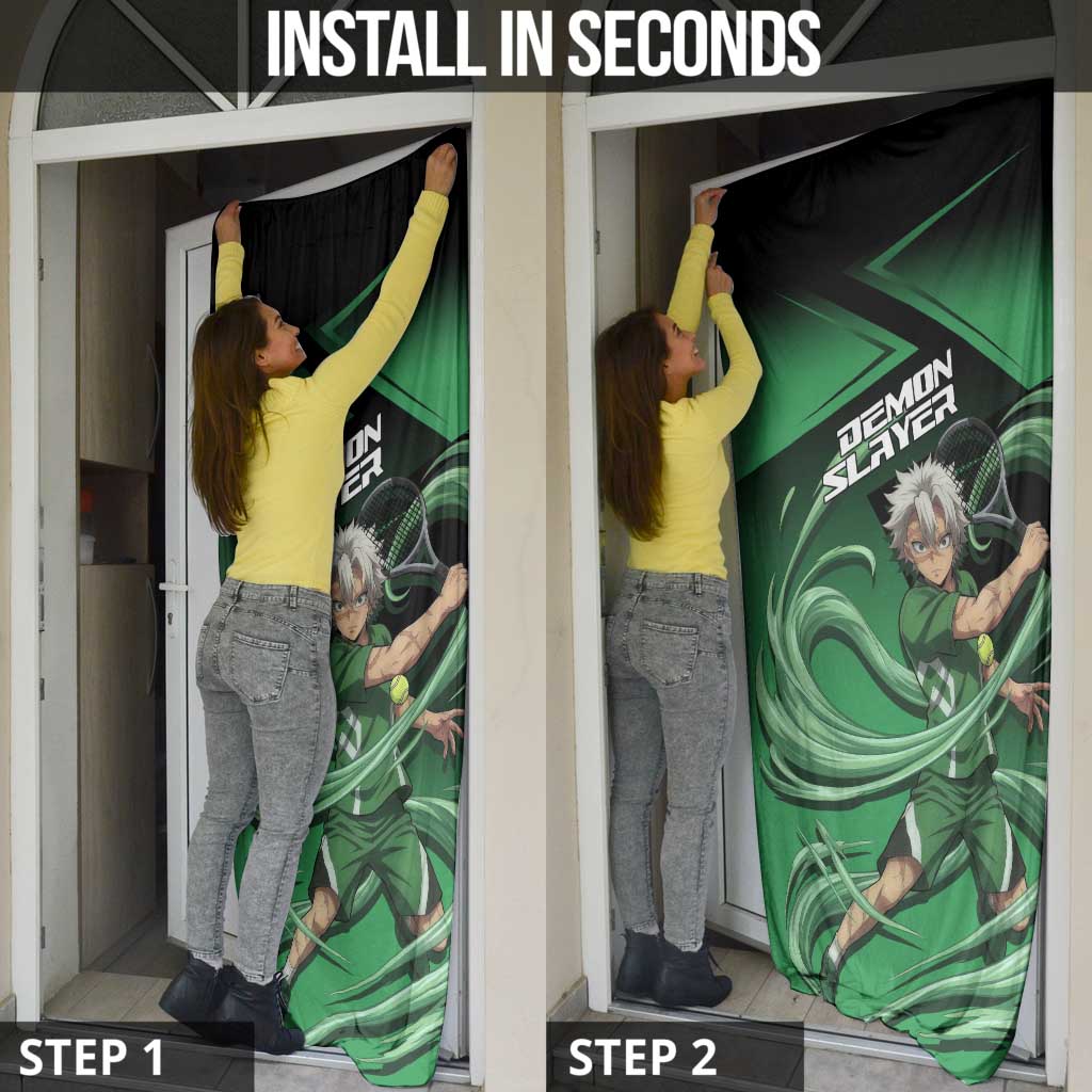 Sanemi Shinazugawa Wind Rally Door Cover Sporty Anime Mashup Style