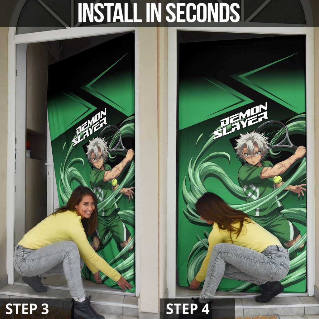 Sanemi Shinazugawa Wind Rally Door Cover Sporty Anime Mashup Style