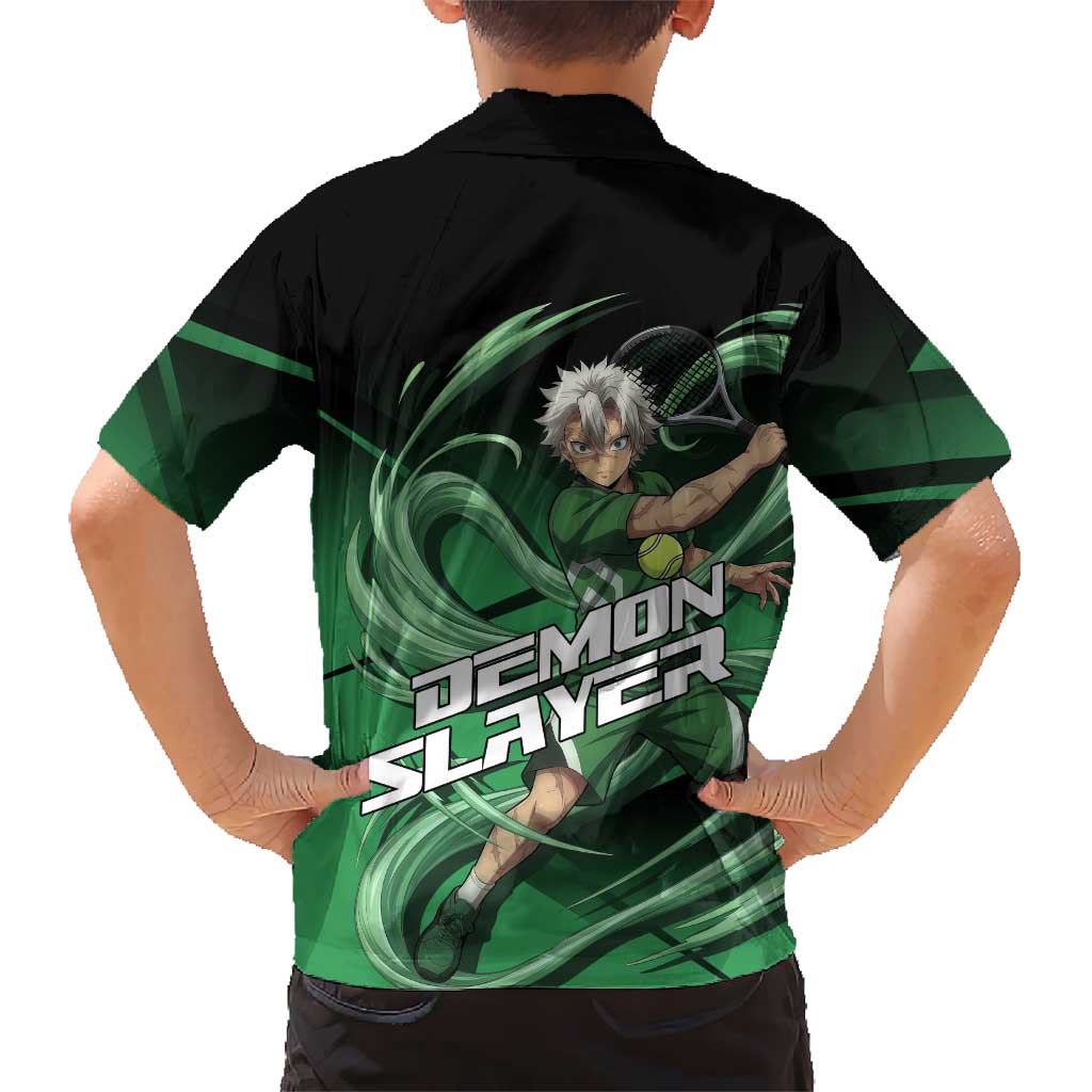 Sanemi Shinazugawa Wind Rally Family Matching Short Sleeve Bodycon Dress and Hawaiian Shirt Sporty Anime Mashup Style
