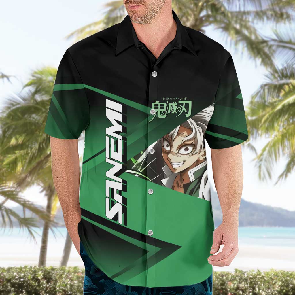 Sanemi Shinazugawa Wind Rally Hawaiian Shirt Sporty Anime Mashup Style