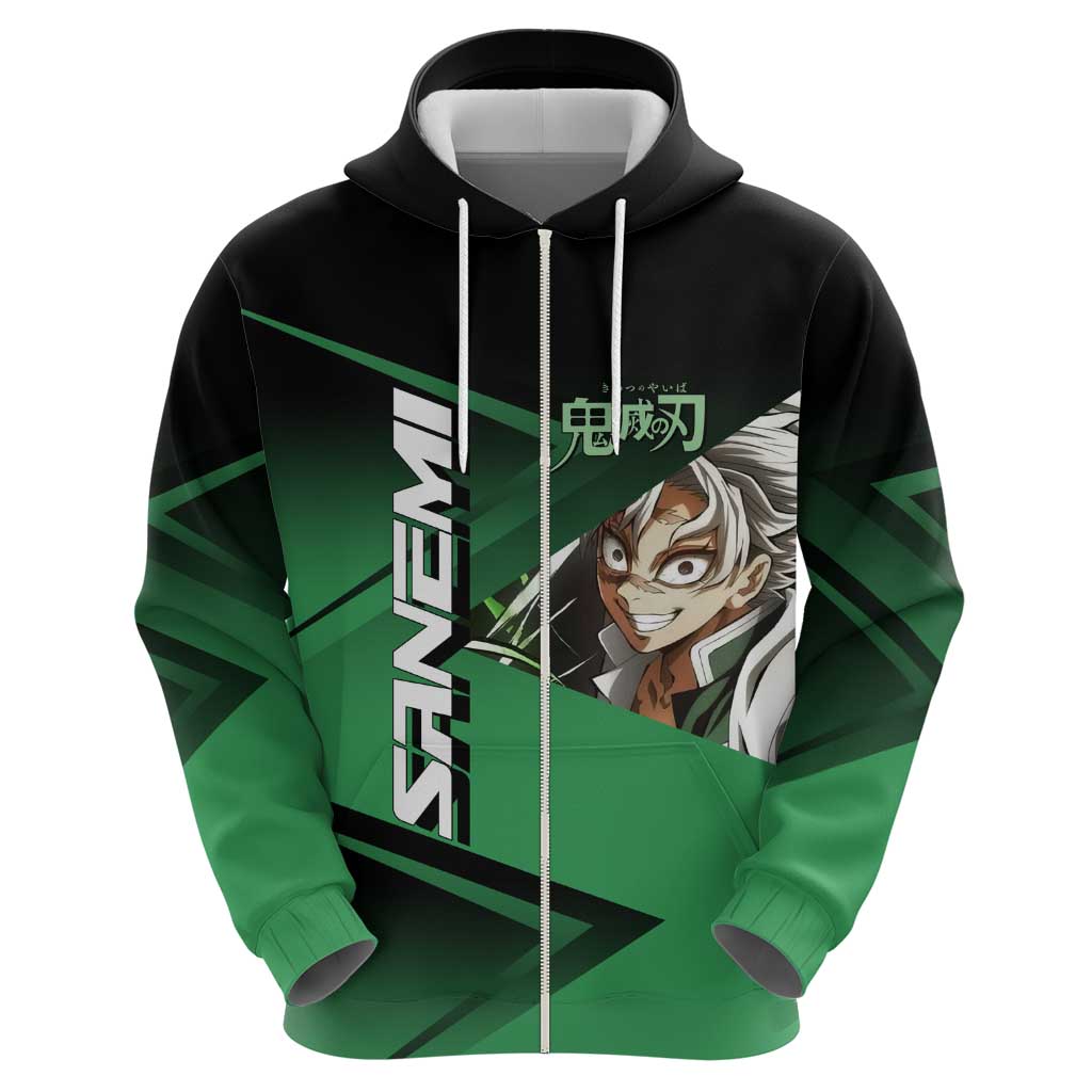 Sanemi Shinazugawa Wind Rally Hoodie Sporty Anime Mashup Style