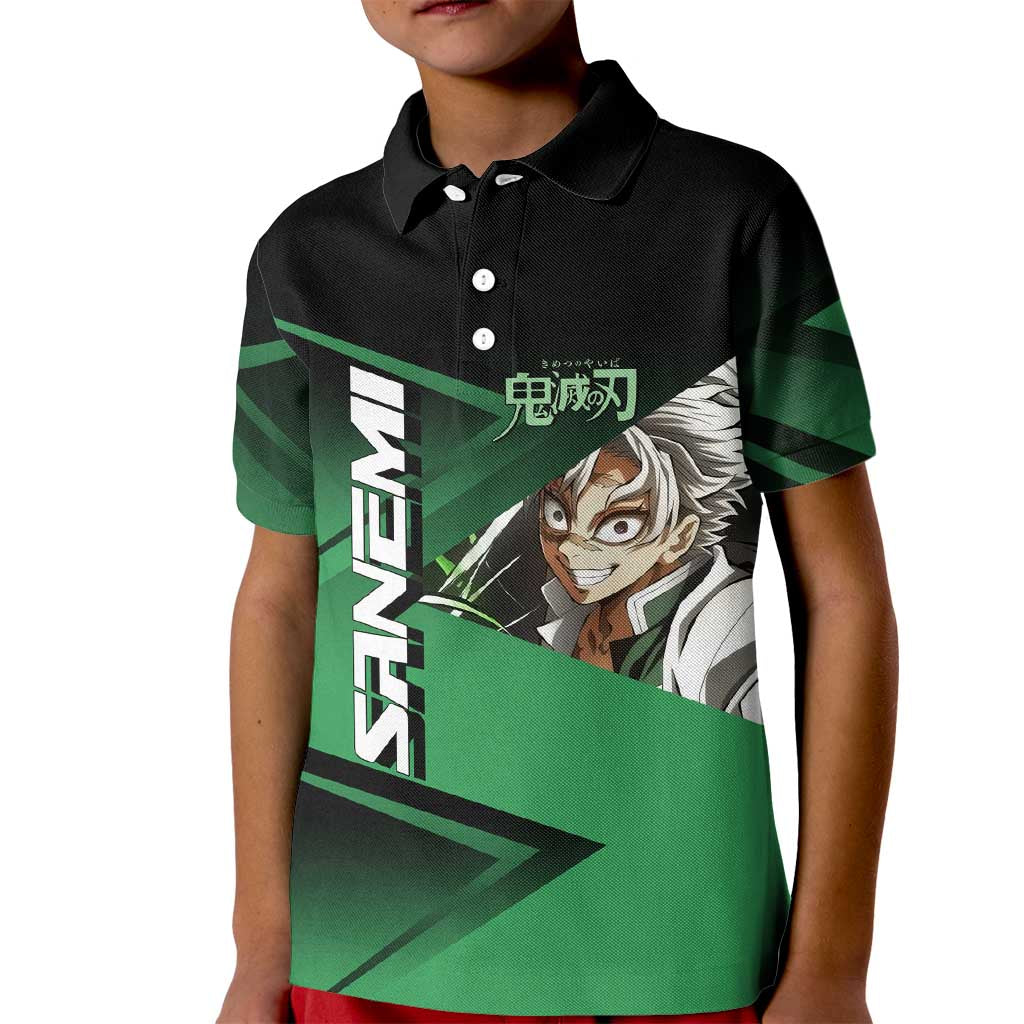 Sanemi Shinazugawa Wind Rally Kid Polo Shirt Sporty Anime Mashup Style