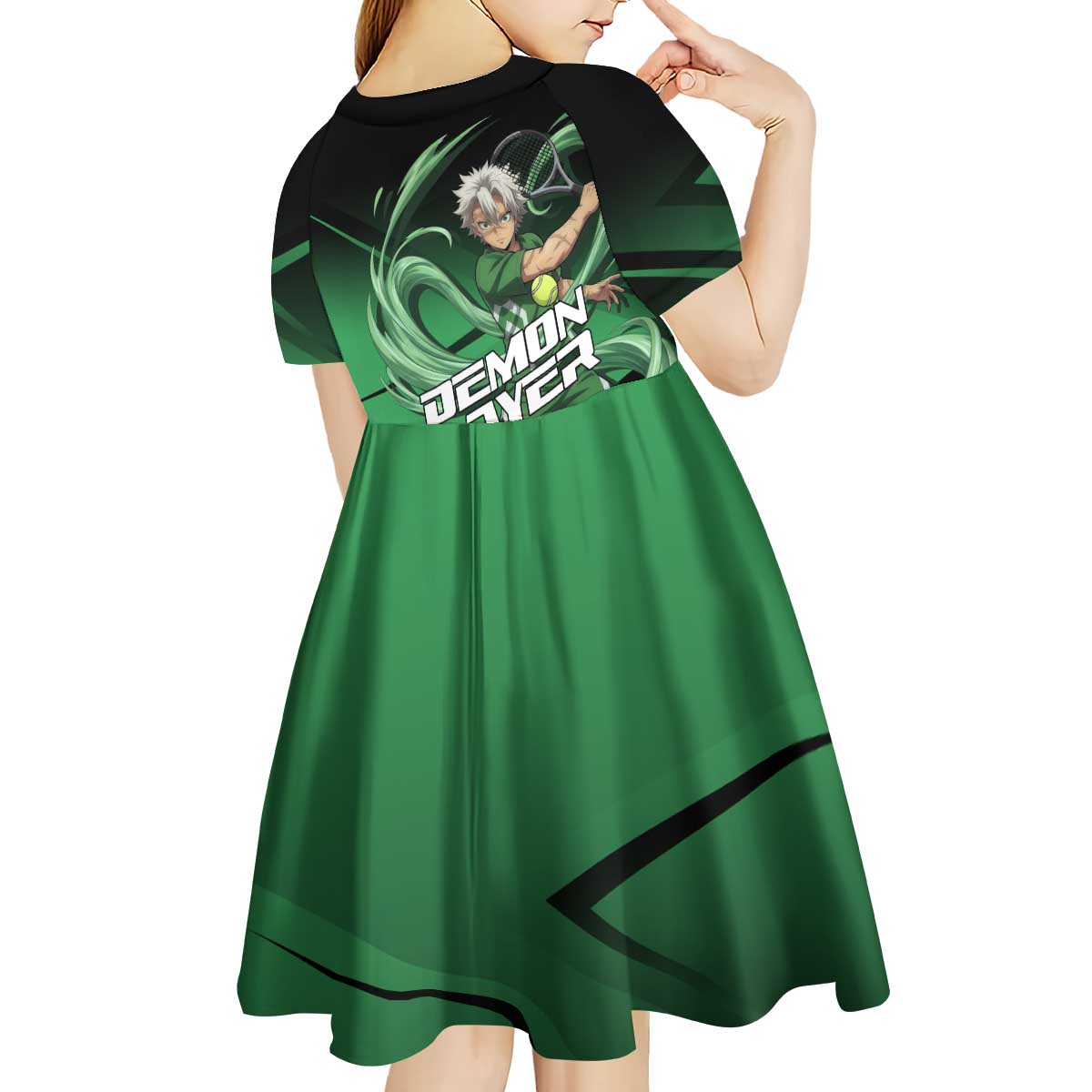 Sanemi Shinazugawa Wind Rally Kid Short Sleeve Dress Sporty Anime Mashup Style