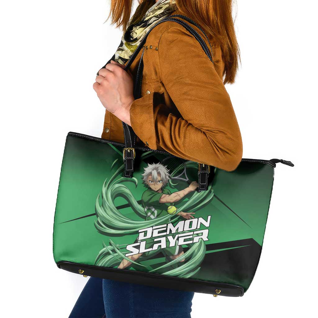 Sanemi Shinazugawa Wind Rally Leather Tote Bag Sporty Anime Mashup Style