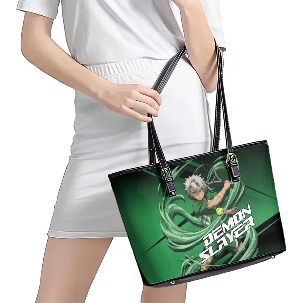Sanemi Shinazugawa Wind Rally Leather Tote Bag Sporty Anime Mashup Style