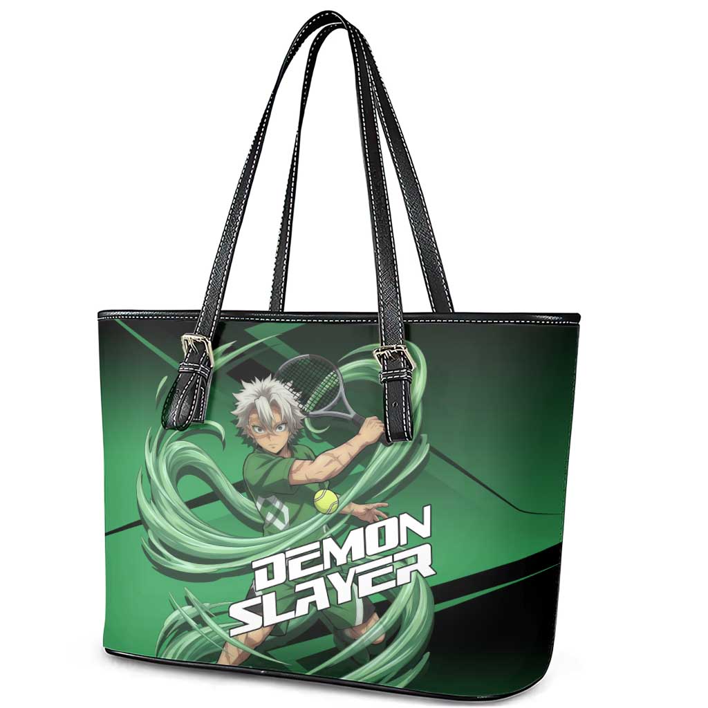 Sanemi Shinazugawa Wind Rally Leather Tote Bag Sporty Anime Mashup Style