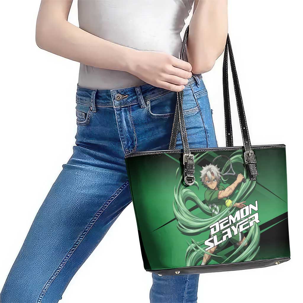 Sanemi Shinazugawa Wind Rally Leather Tote Bag Sporty Anime Mashup Style