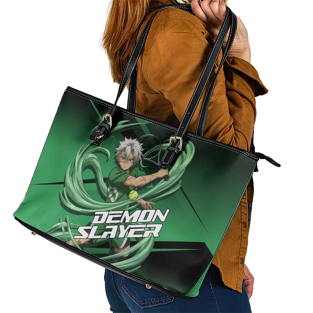 Sanemi Shinazugawa Wind Rally Leather Tote Bag Sporty Anime Mashup Style