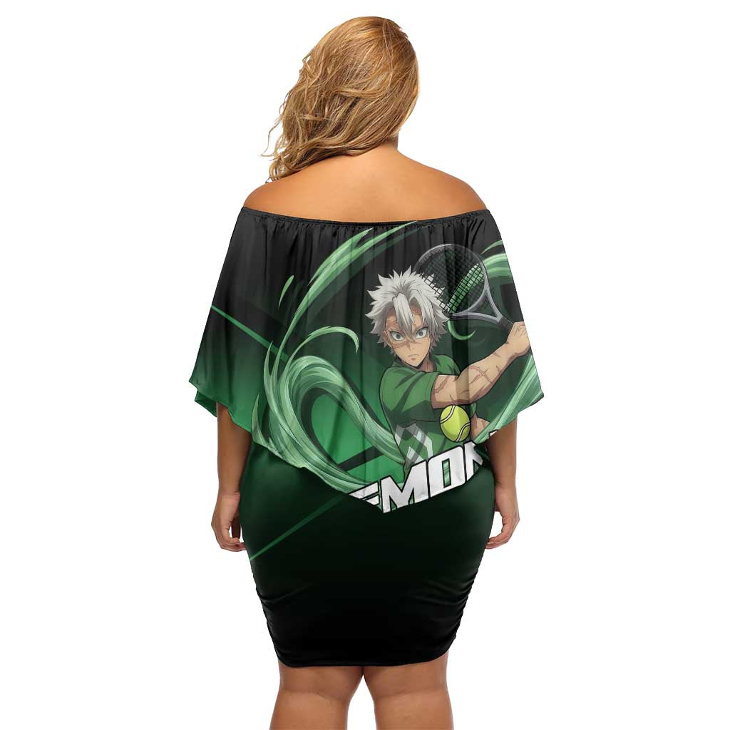 Sanemi Shinazugawa Wind Rally Off Shoulder Short Dress Sporty Anime Mashup Style