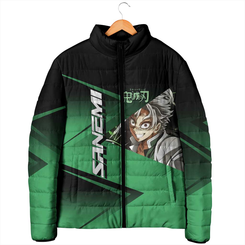 Sanemi Shinazugawa Wind Rally Padded Jacket Sporty Anime Mashup Style