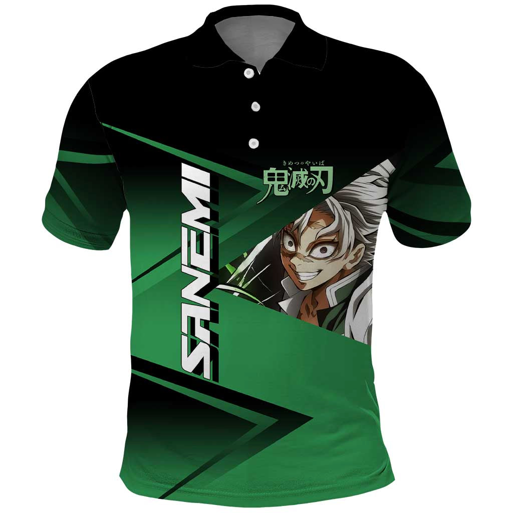 Sanemi Shinazugawa Wind Rally Polo Shirt Sporty Anime Mashup Style