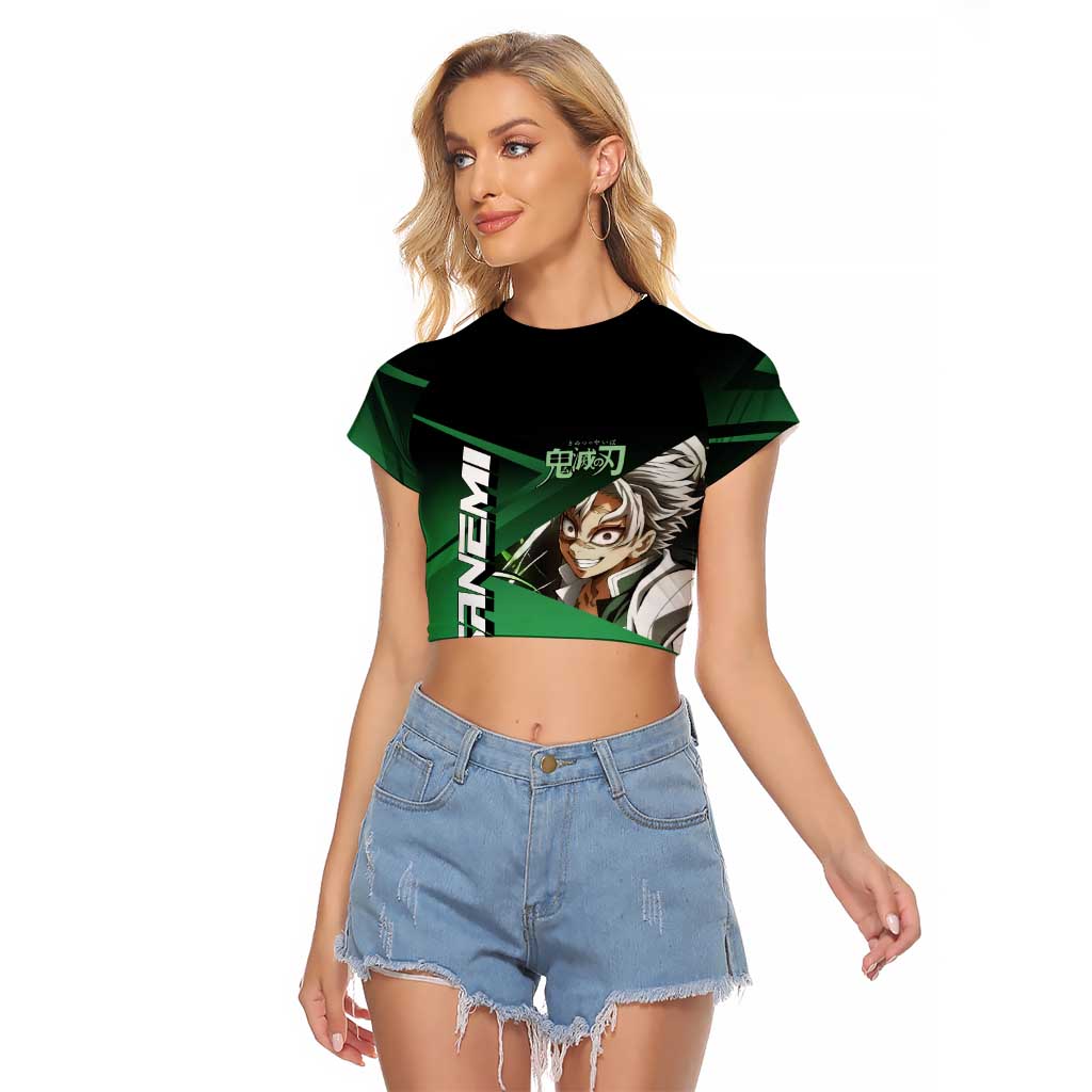 Sanemi Shinazugawa Wind Rally Raglan Cropped T Shirt Sporty Anime Mashup Style