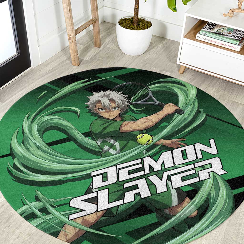 Sanemi Shinazugawa Wind Rally Round Carpet Sporty Anime Mashup Style