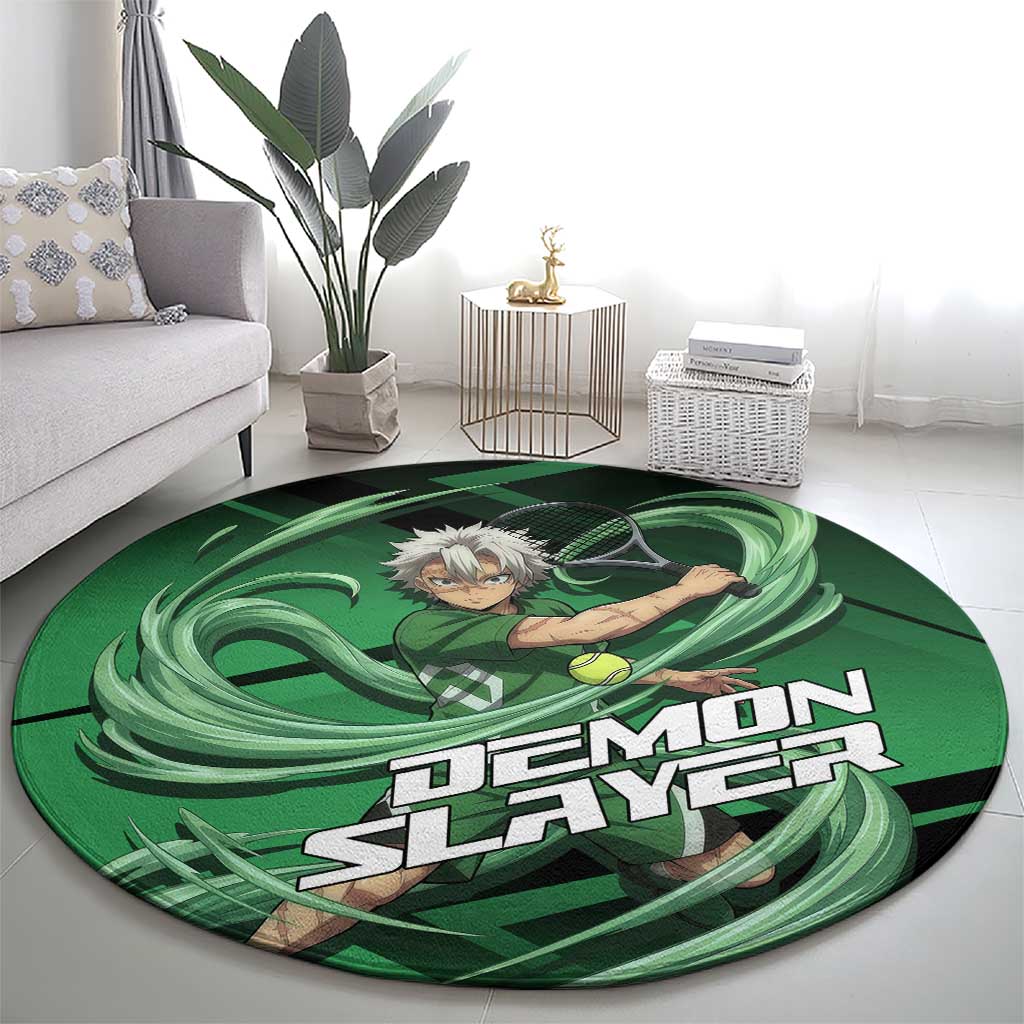 Sanemi Shinazugawa Wind Rally Round Carpet Sporty Anime Mashup Style