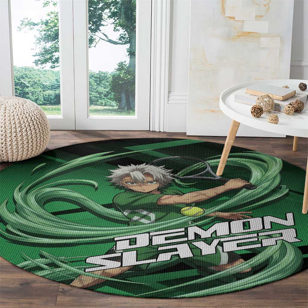 Sanemi Shinazugawa Wind Rally Round Carpet Sporty Anime Mashup Style
