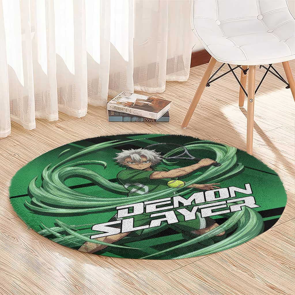 Sanemi Shinazugawa Wind Rally Round Carpet Sporty Anime Mashup Style