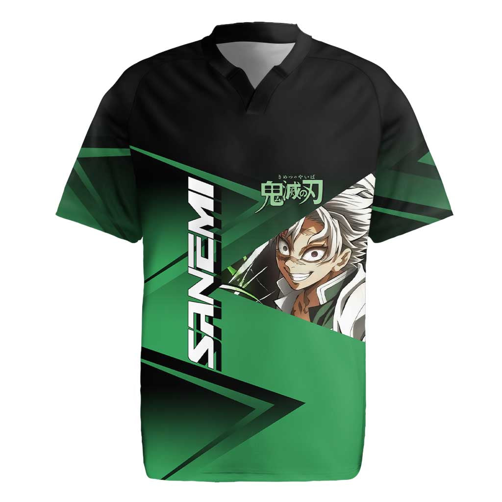Sanemi Shinazugawa Wind Rally Rugby Jersey Sporty Anime Mashup Style