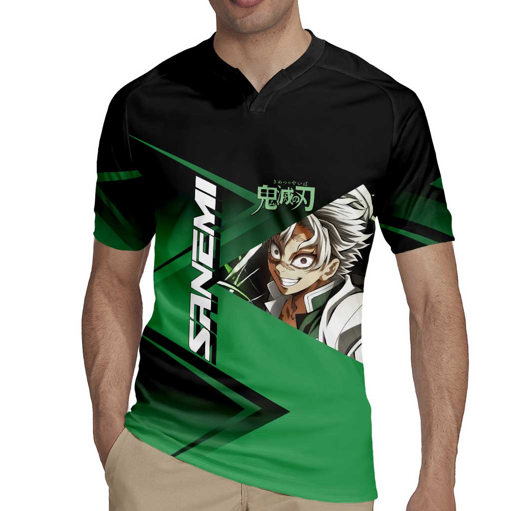 Sanemi Shinazugawa Wind Rally Rugby Jersey Sporty Anime Mashup Style