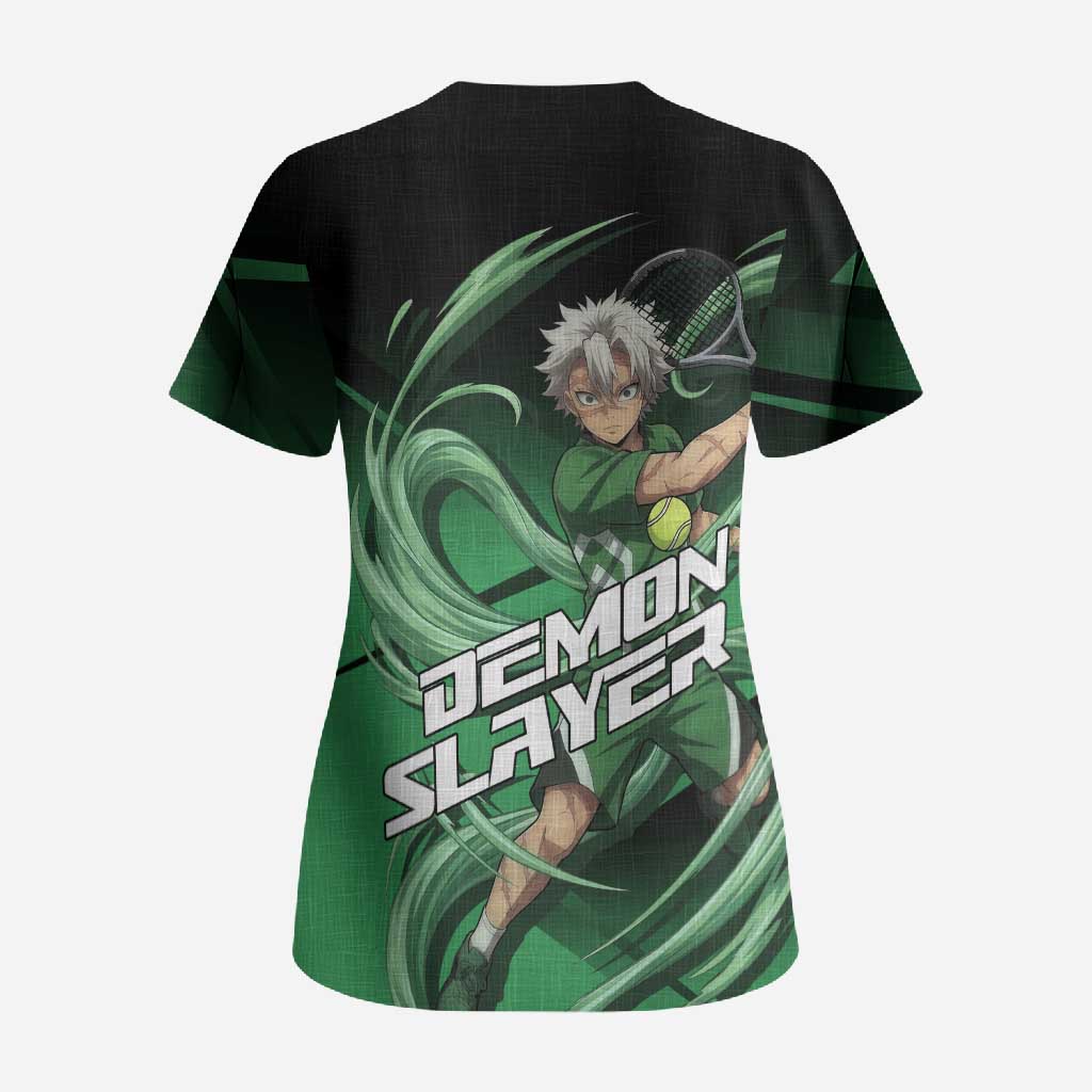 Sanemi Shinazugawa Wind Rally Scrub Top Sporty Anime Mashup Style