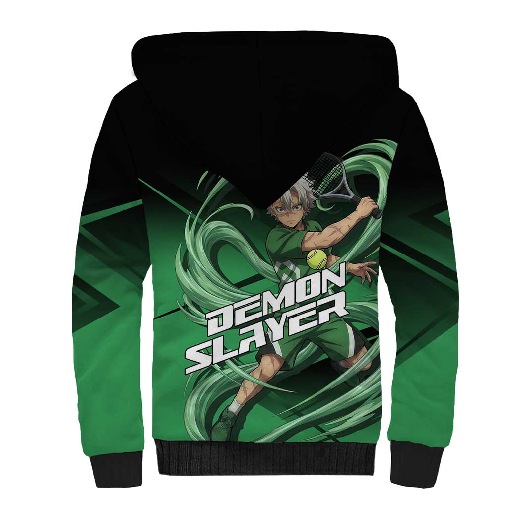 Sanemi Shinazugawa Wind Rally Sherpa Hoodie Sporty Anime Mashup Style