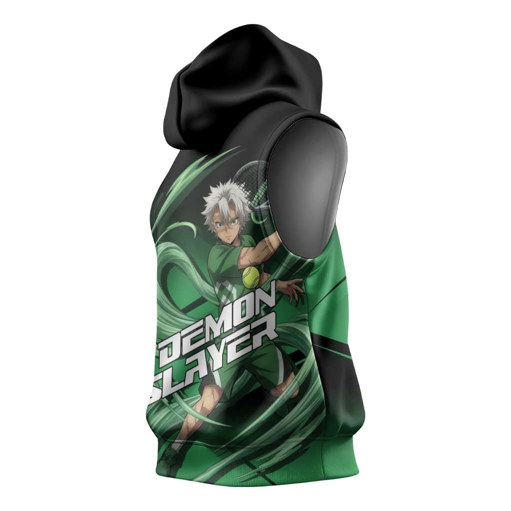 Sanemi Shinazugawa Wind Rally Sleeveless Hoodie Sporty Anime Mashup Style