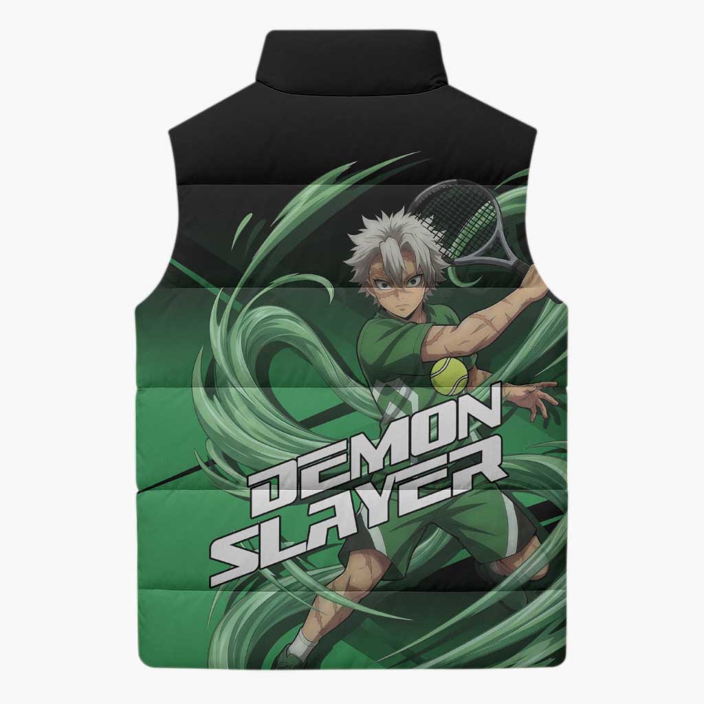 Sanemi Shinazugawa Wind Rally Sleeveless Puffer Jacket Sporty Anime Mashup Style