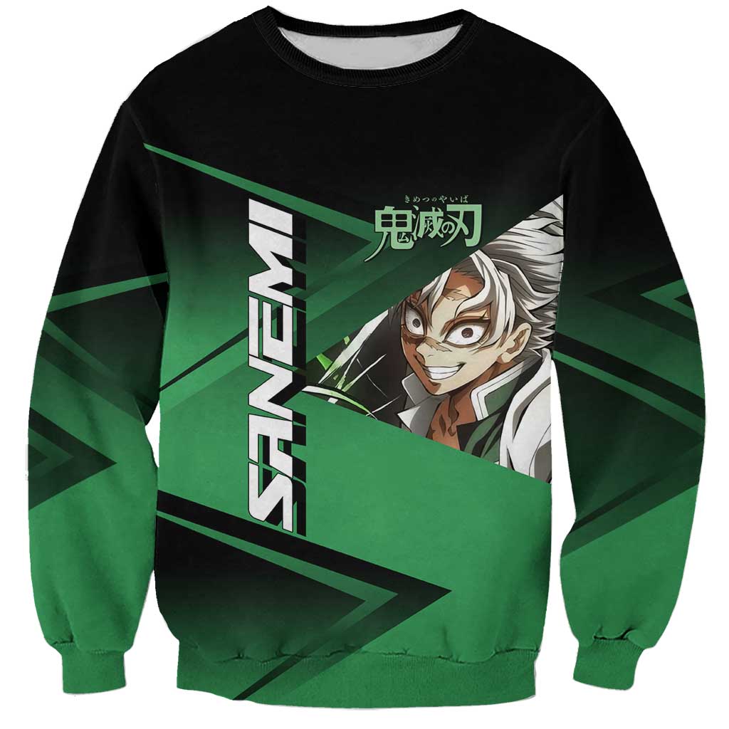Sanemi Shinazugawa Wind Rally Sweatshirt Sporty Anime Mashup Style