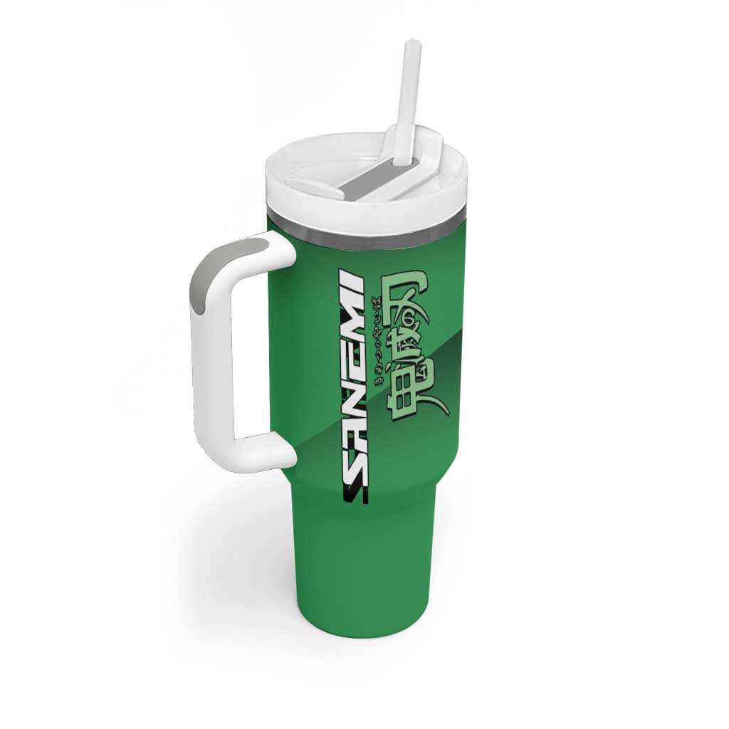 Sanemi Shinazugawa Wind Rally Tumbler With Handle Sporty Anime Mashup Style