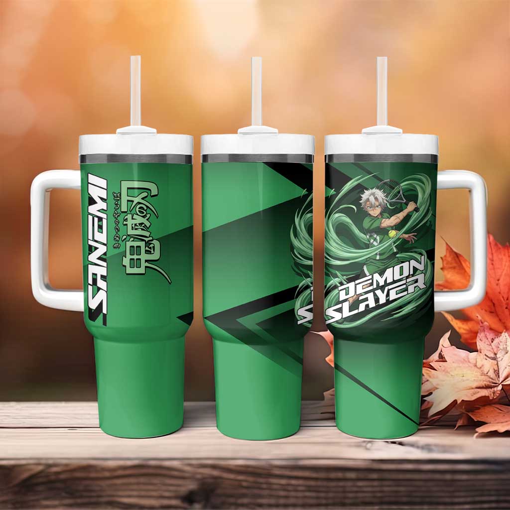 Sanemi Shinazugawa Wind Rally Tumbler With Handle Sporty Anime Mashup Style