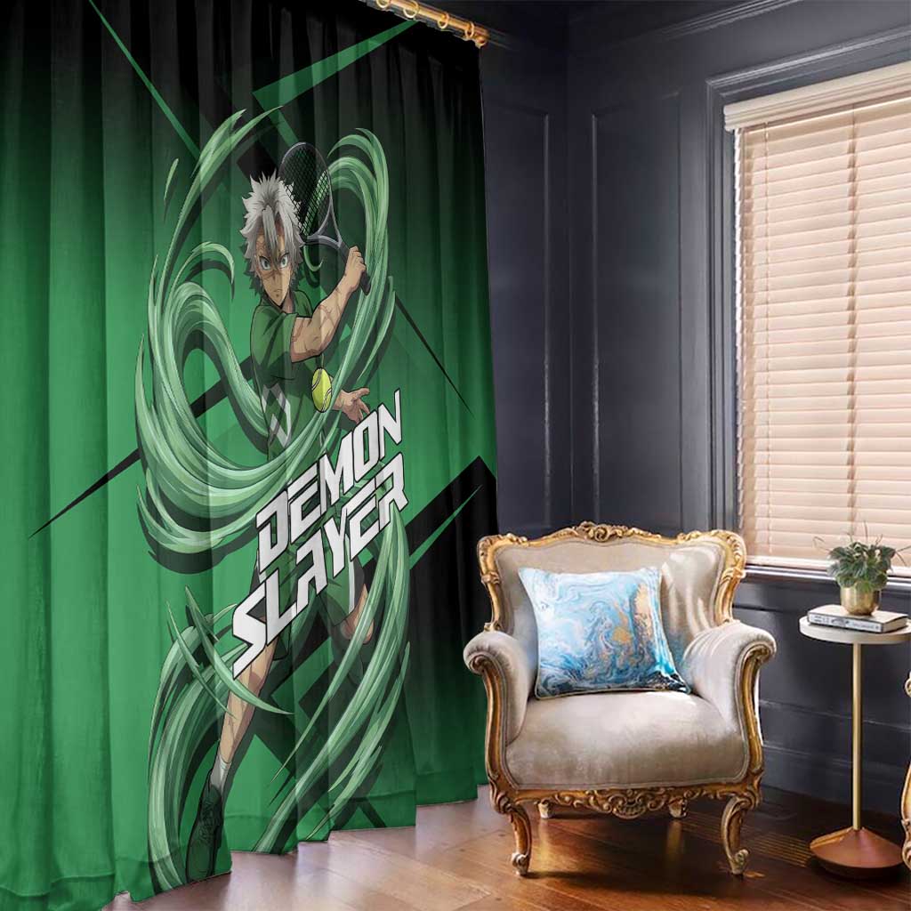 Sanemi Shinazugawa Wind Rally Window Curtain Sporty Anime Mashup Style