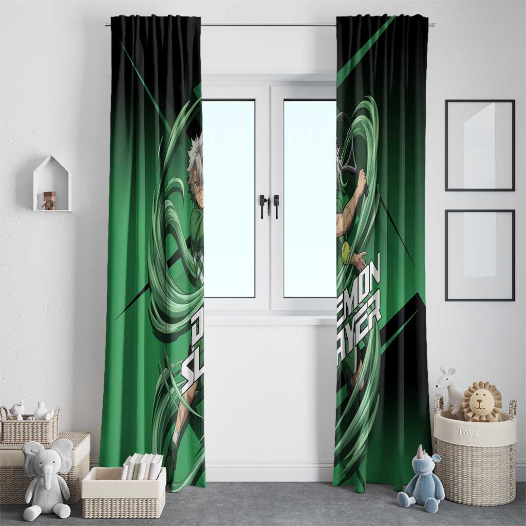 Sanemi Shinazugawa Wind Rally Window Curtain Sporty Anime Mashup Style